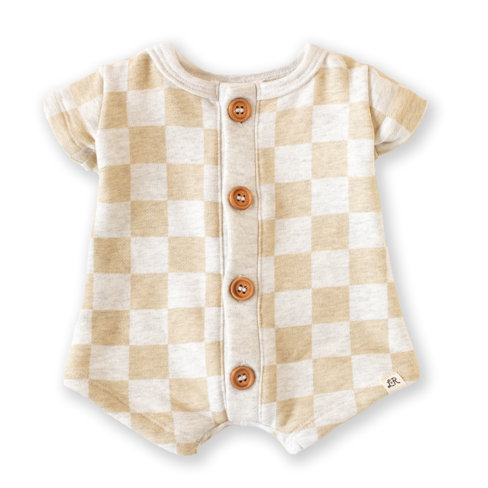 Mayfield Check Button Romper