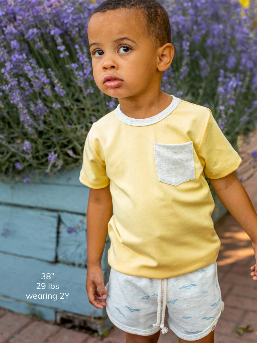 Seagull Print Midi Shorts