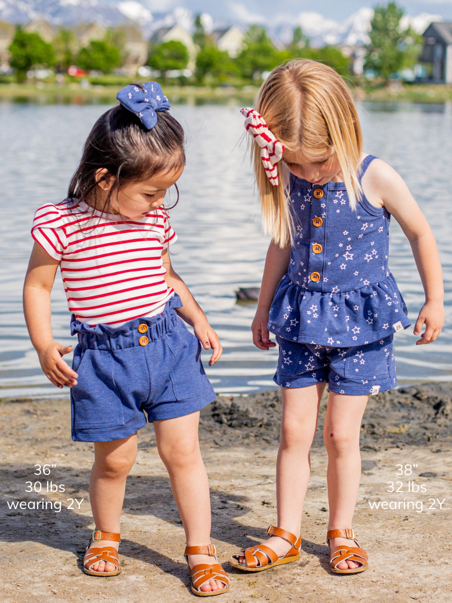 Valor Stripe Petal Sleeve Top