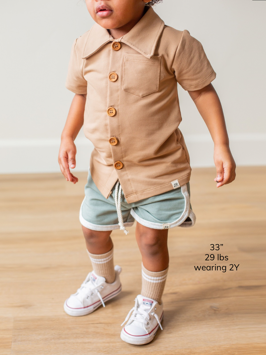 Saddle Short Sleeve Button-Up Shirt
