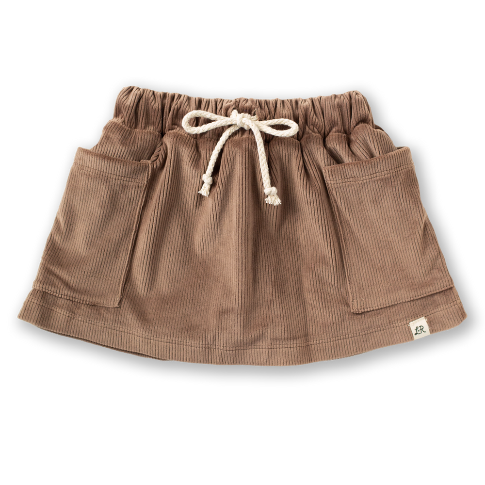Corduroy Patch Pocket Skort