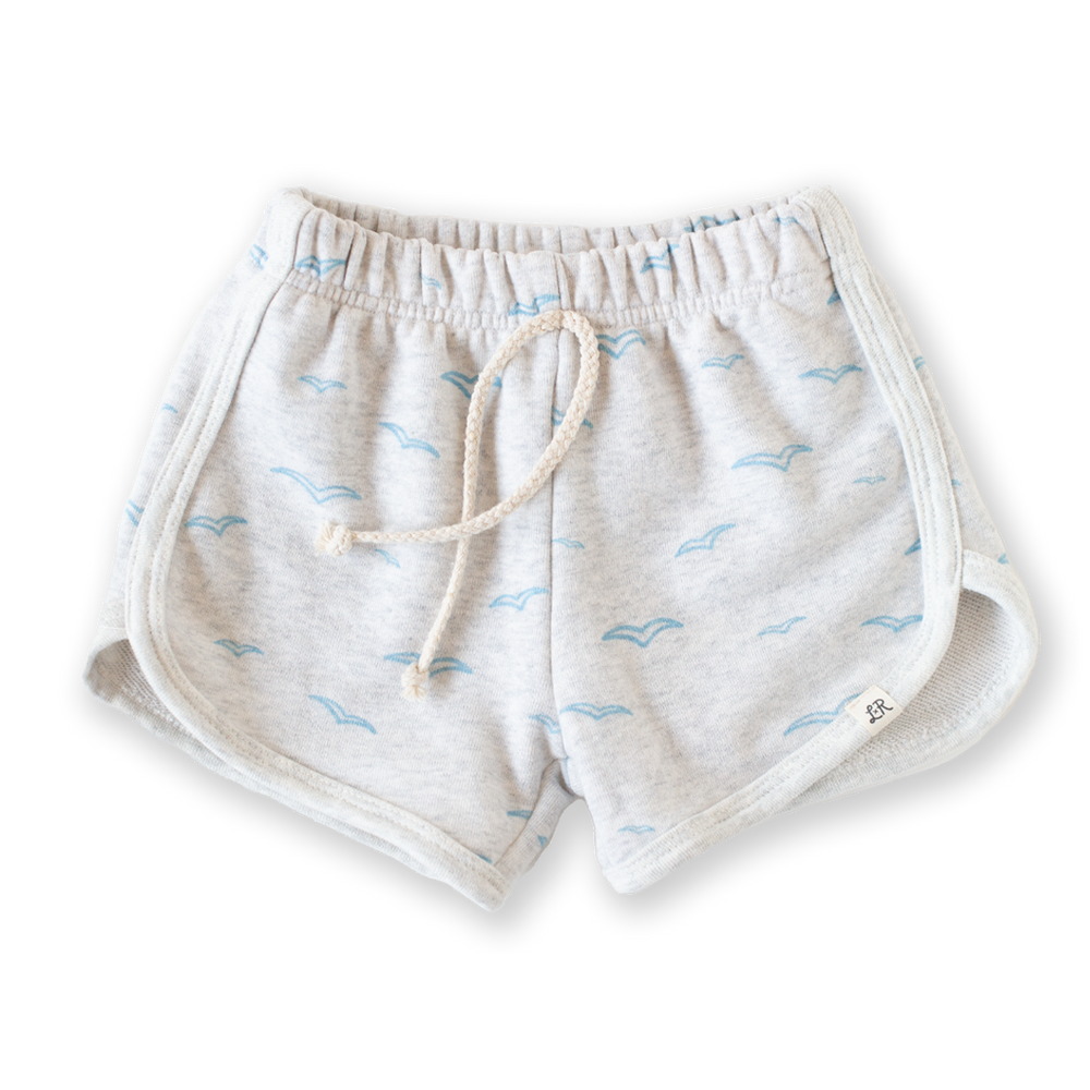 Seagull Print Midi Shorts