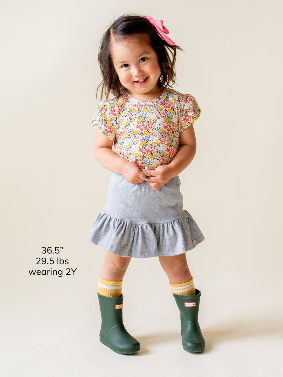 Heathered Grey Tea Skort