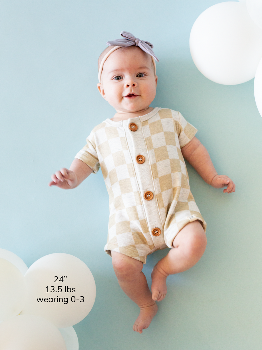 Mayfield Check Button Romper