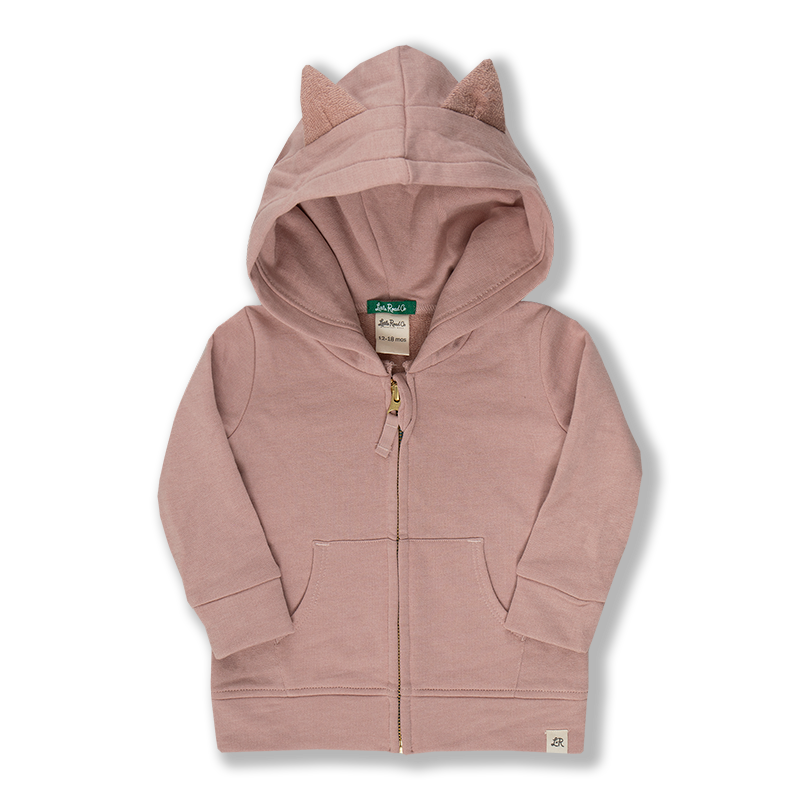 Pink hoodie with cat ears hot sale