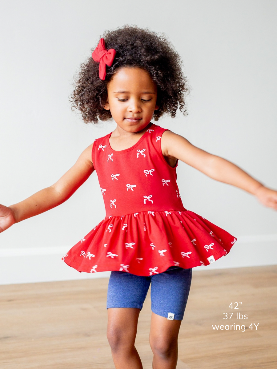 Heritage Bow Print Peplum