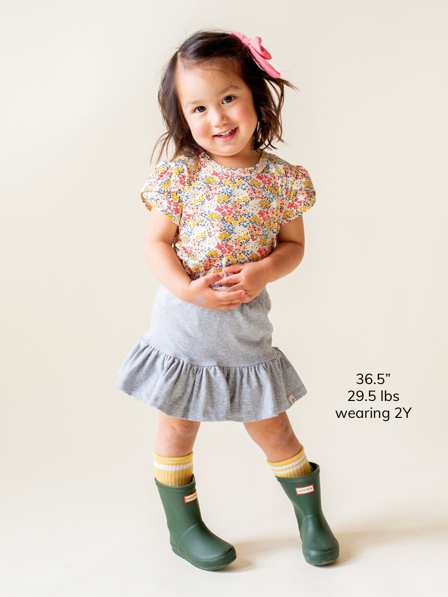 Heathered Grey Tea Skort