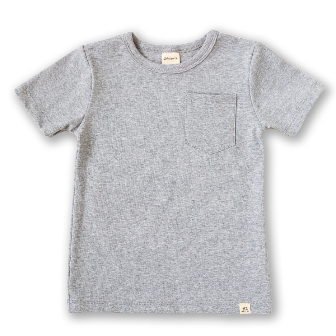 Heathered Grey Short Sleeve Pocket Shirt