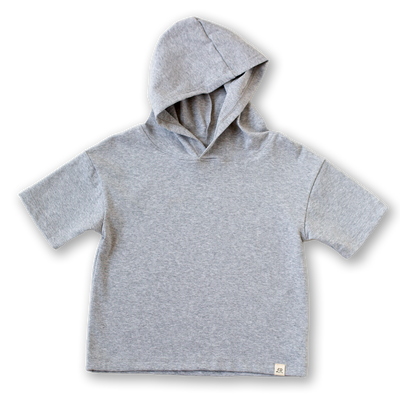 Heathered Grey Short Sleeve Hoodie