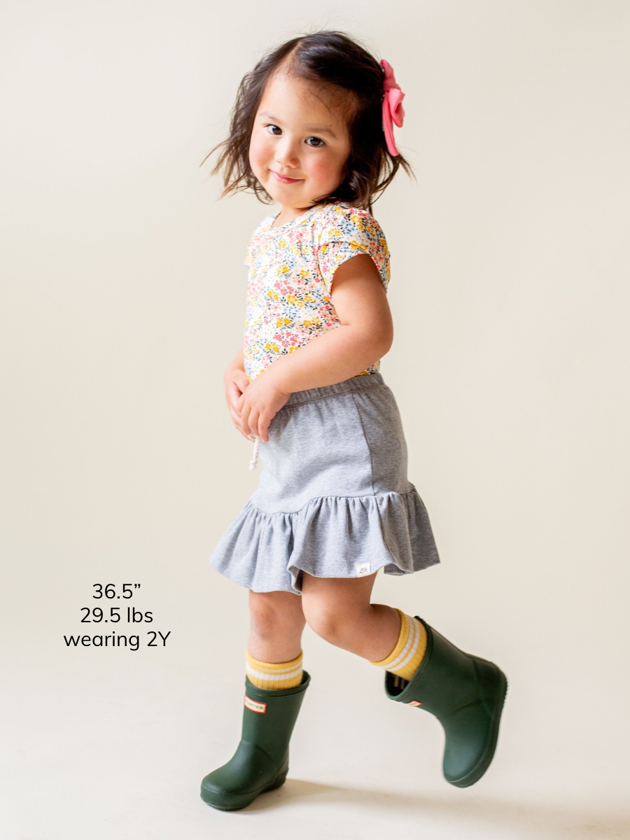 Heathered Grey Tea Skort