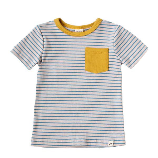 Misty Stripe and Bumblebee Short Sleeve Pocket Shirt