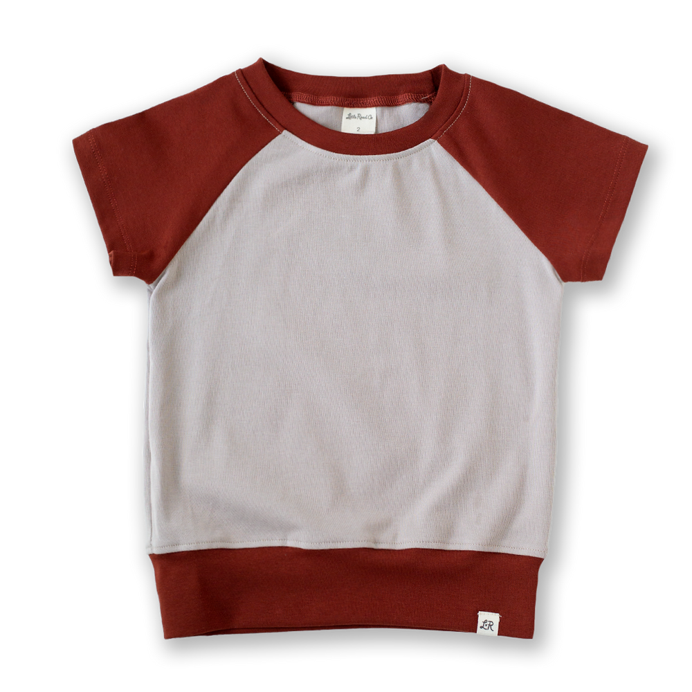 Cinnamon and Latte Short Sleeve Raglan Shirt