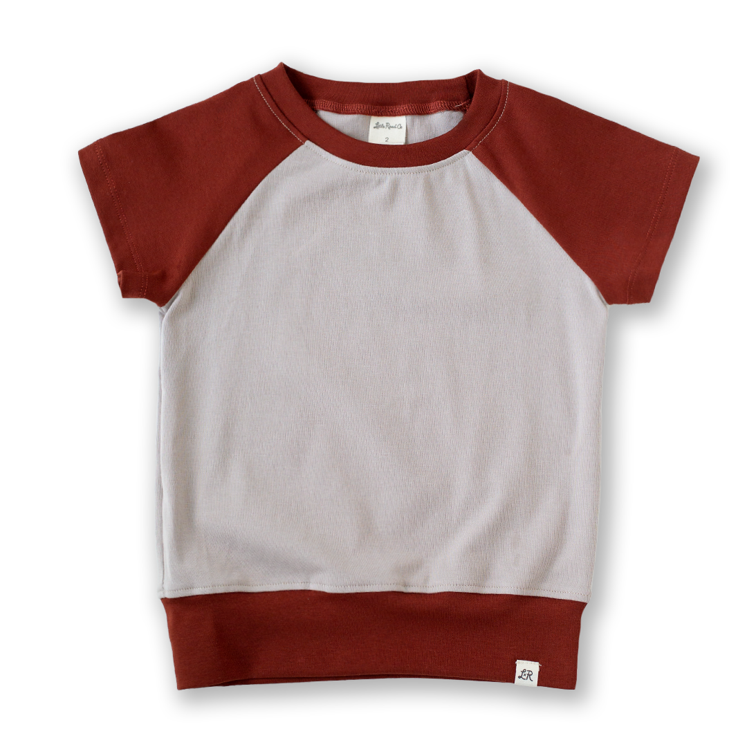 Cinnamon and Latte Short Sleeve Raglan Shirt