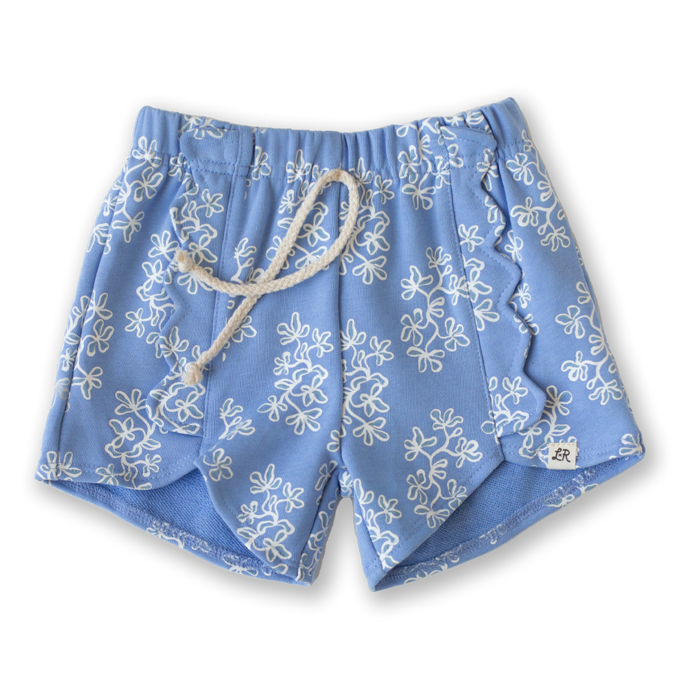 Bluebell Floral Retro Scallop Shorts