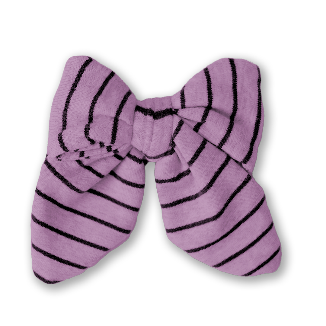 Orchid Stripe Bow