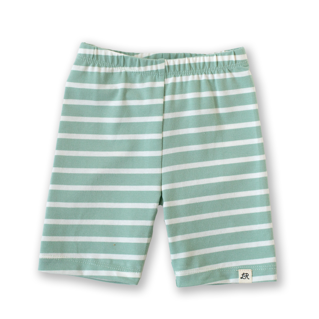 **PREORDER** Seafoam Stripe Biker Shorts