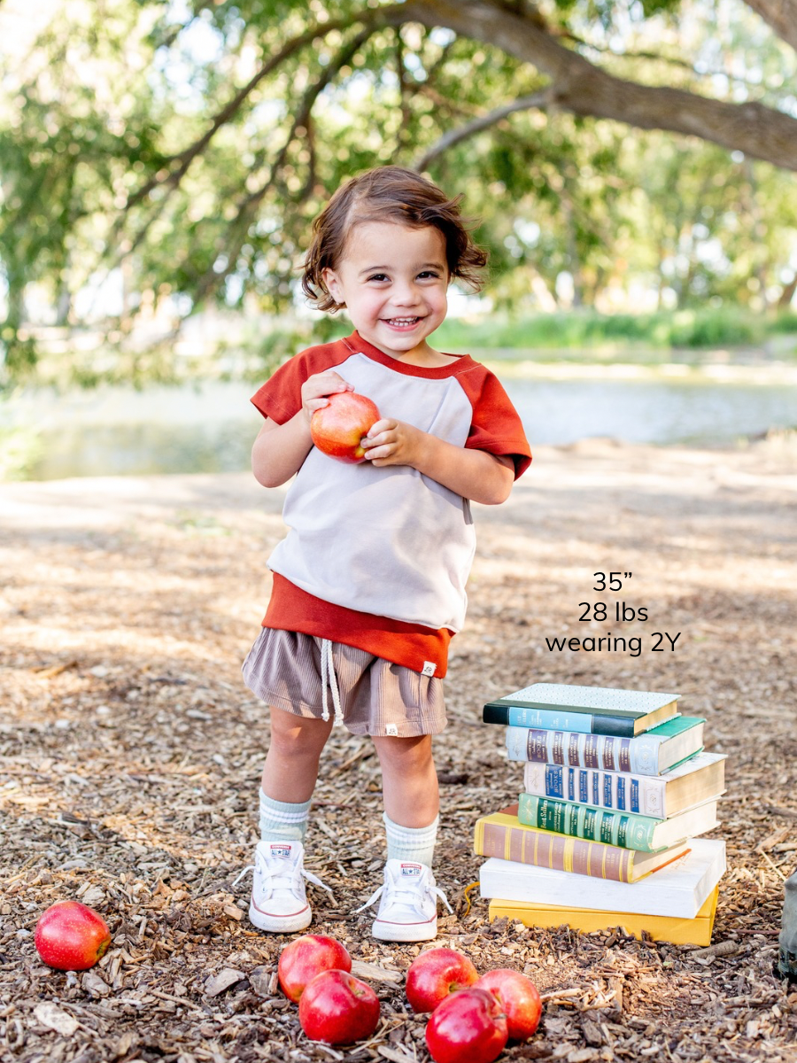 Cinnamon and Latte Short Sleeve Raglan Shirt