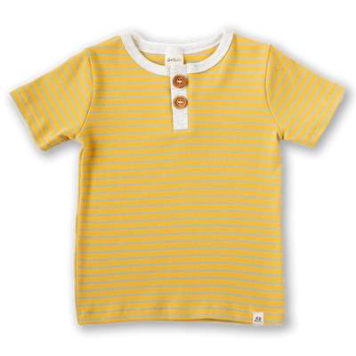 Daffodil Stripe Short Sleeve Button Shirt