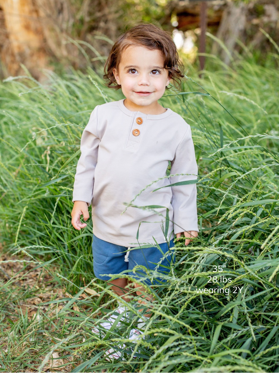 Latte Long Sleeve Button Shirt