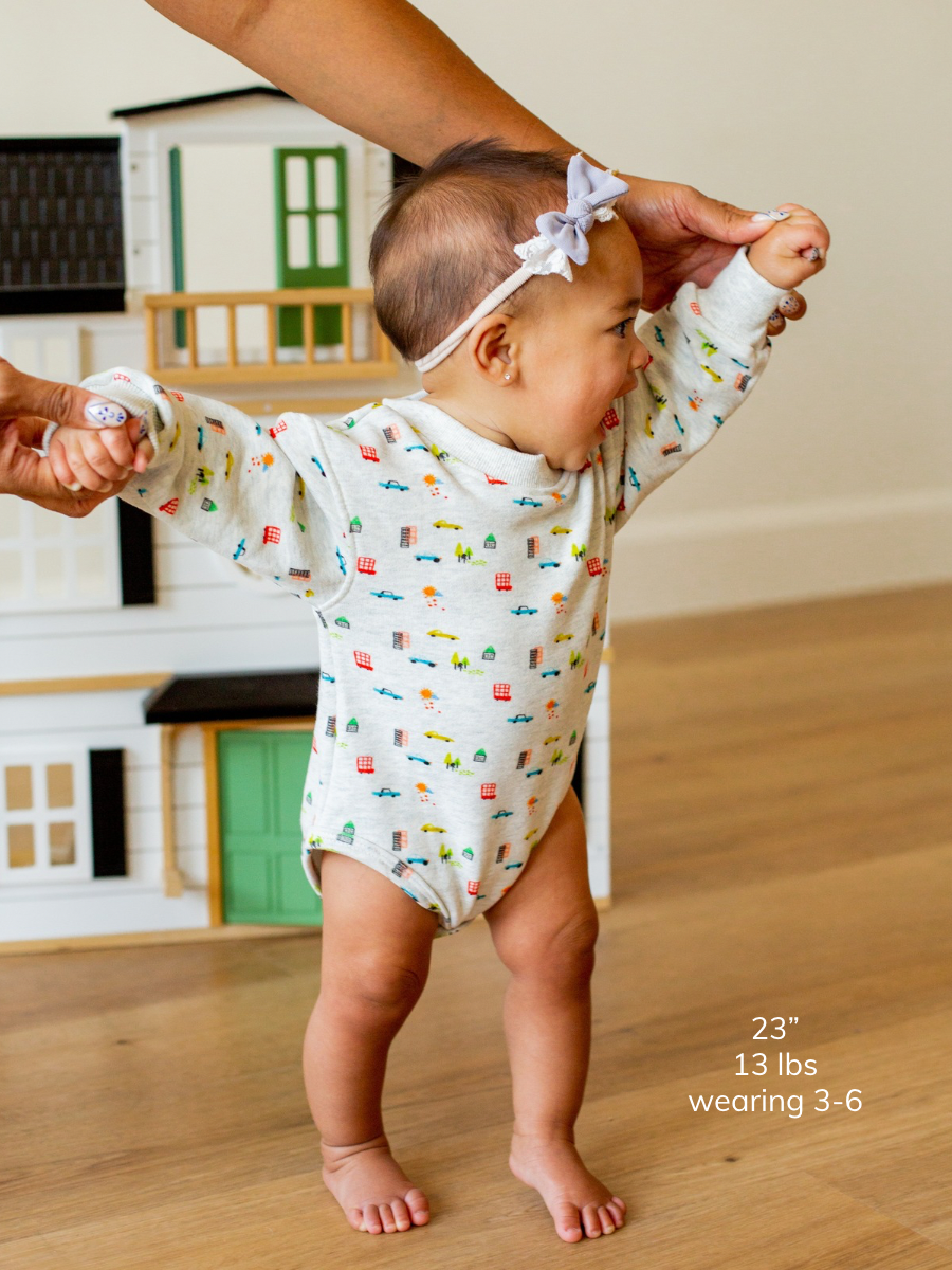 Car Long Sleeve Bubble Romper