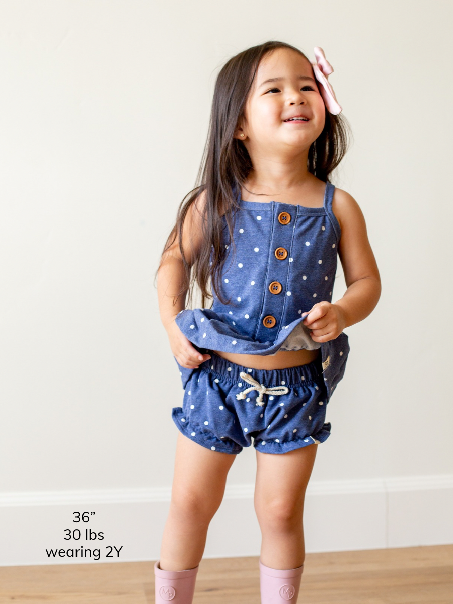 Denim Dot Ruffle Shorties