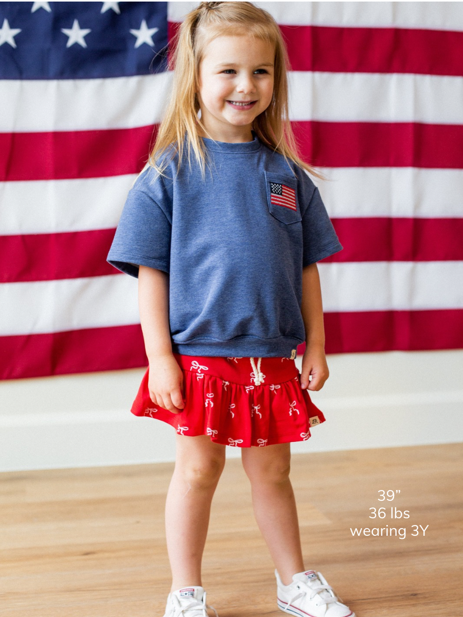 Heritage Bow Print Tea Skort