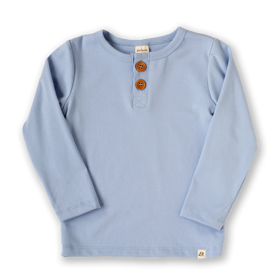 Ice Blue Long Sleeve Button Shirt