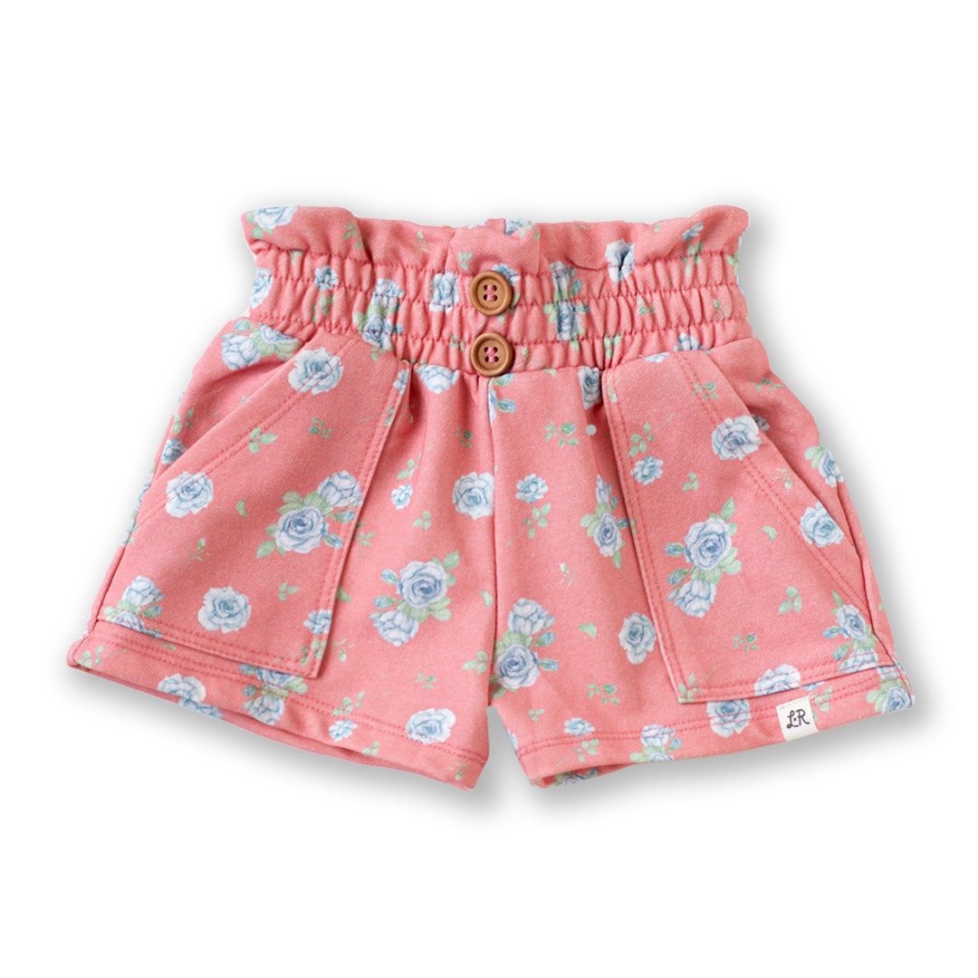 Rose Paper Bag Waist Shorts