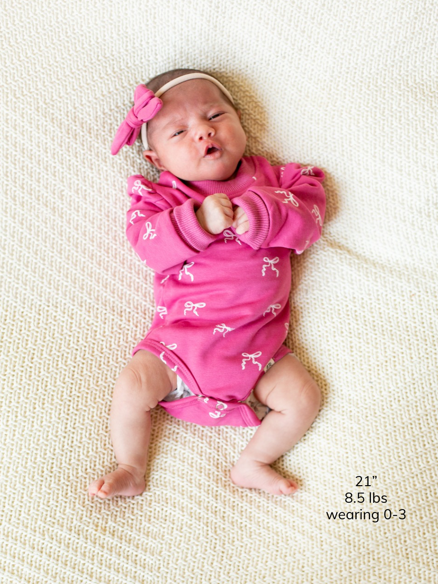 Posy Bow Print Puff Sleeve Bubble Romper