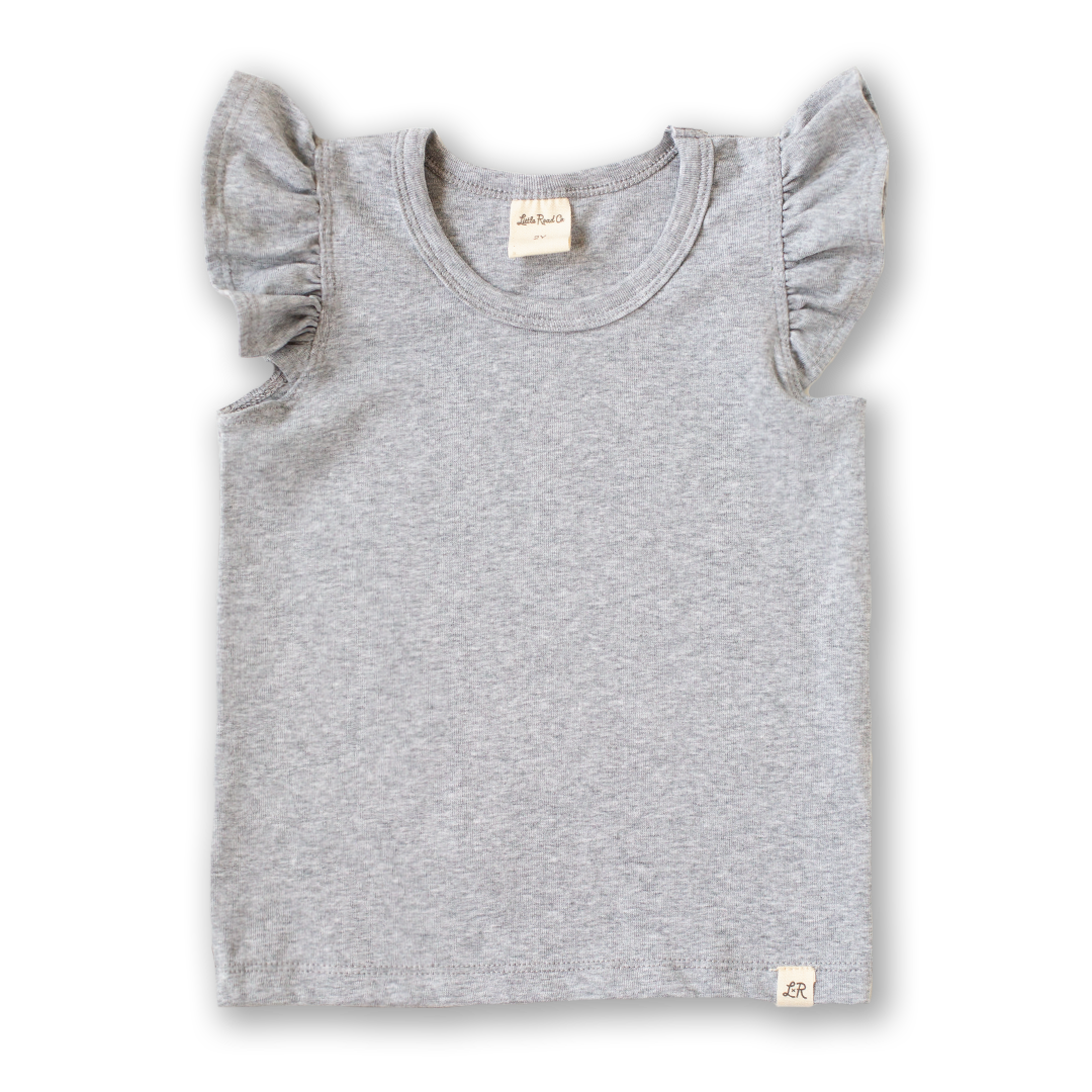 Heathered Grey Flutter Tank