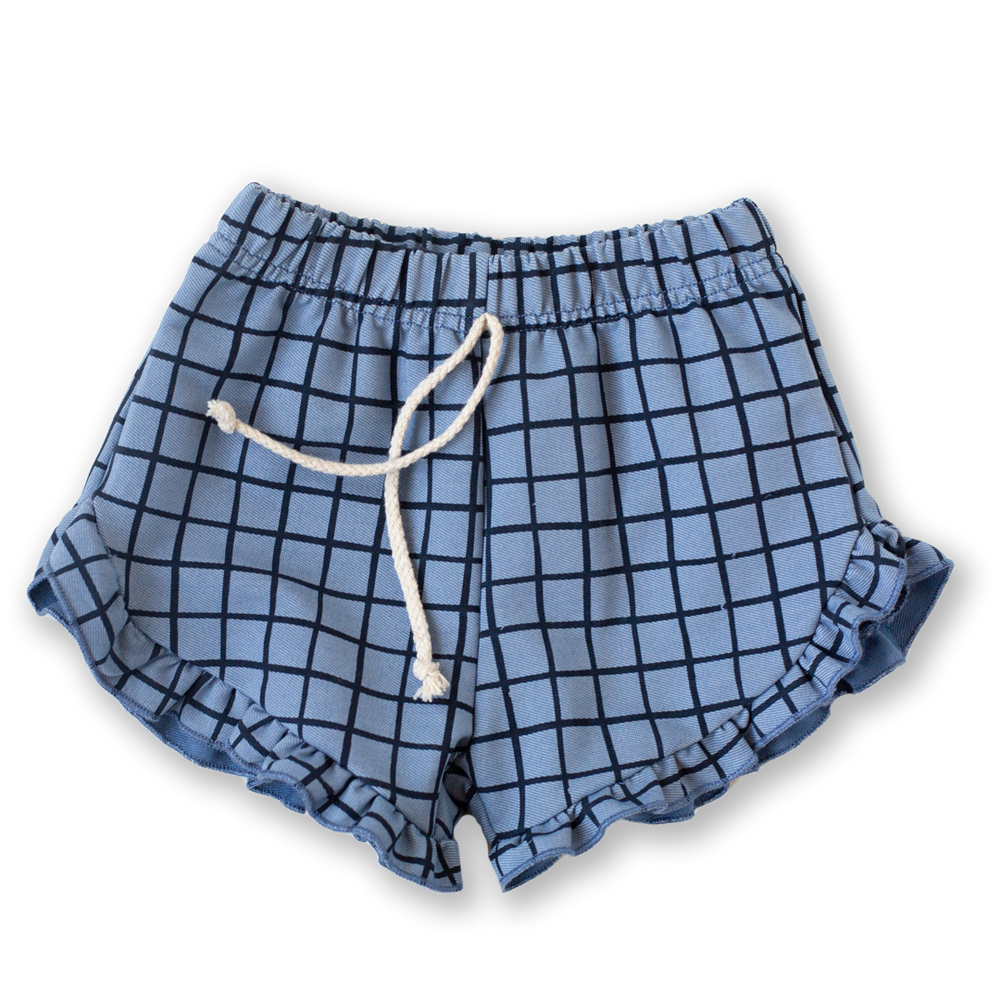 **PREORDER** Blueberry Windowpane Puddle Shorts