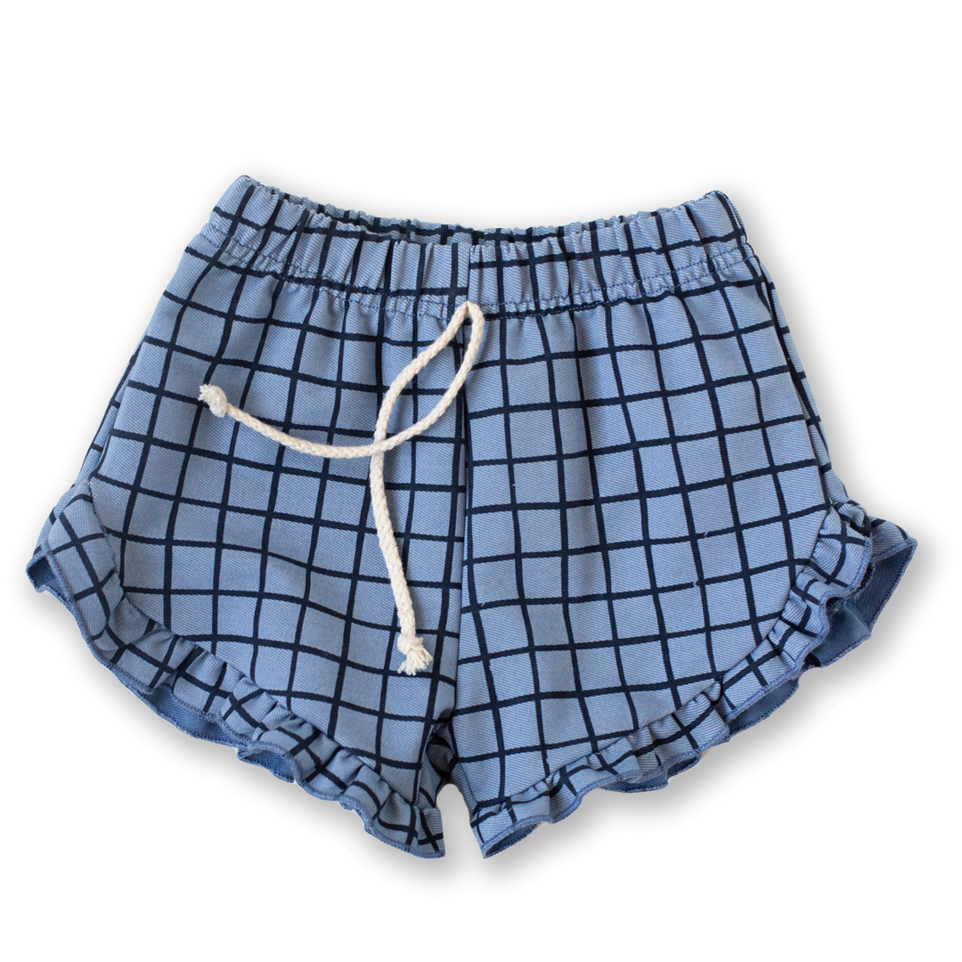 **PREORDER** Blueberry Windowpane Puddle Shorts