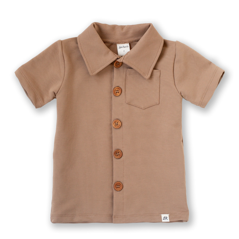 **BACKORDER** Saddle Short Sleeve Button-Up Shirt