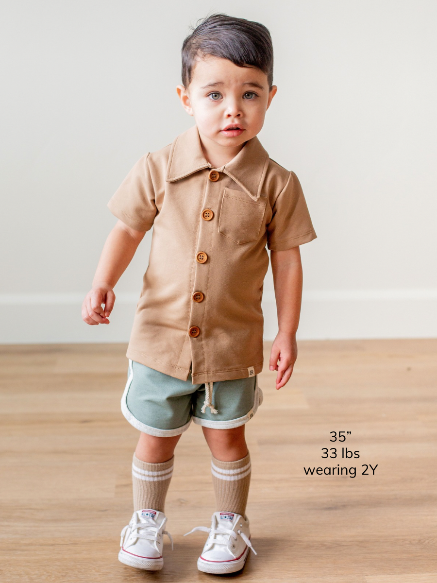 **PREORDER** Saddle Short Sleeve Button-Up Shirt