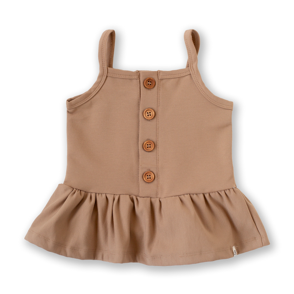 **PREORDER** Saddle Button Peplum