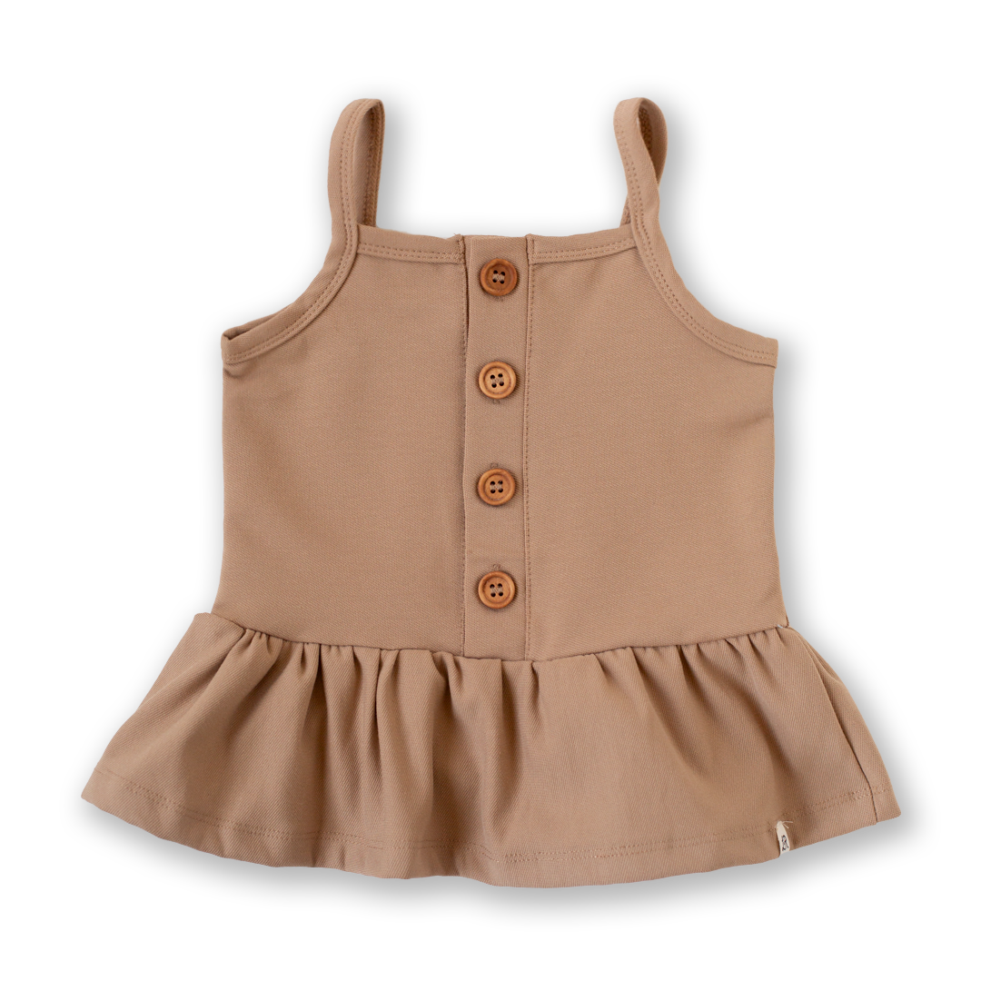 **PREORDER** Saddle Button Peplum