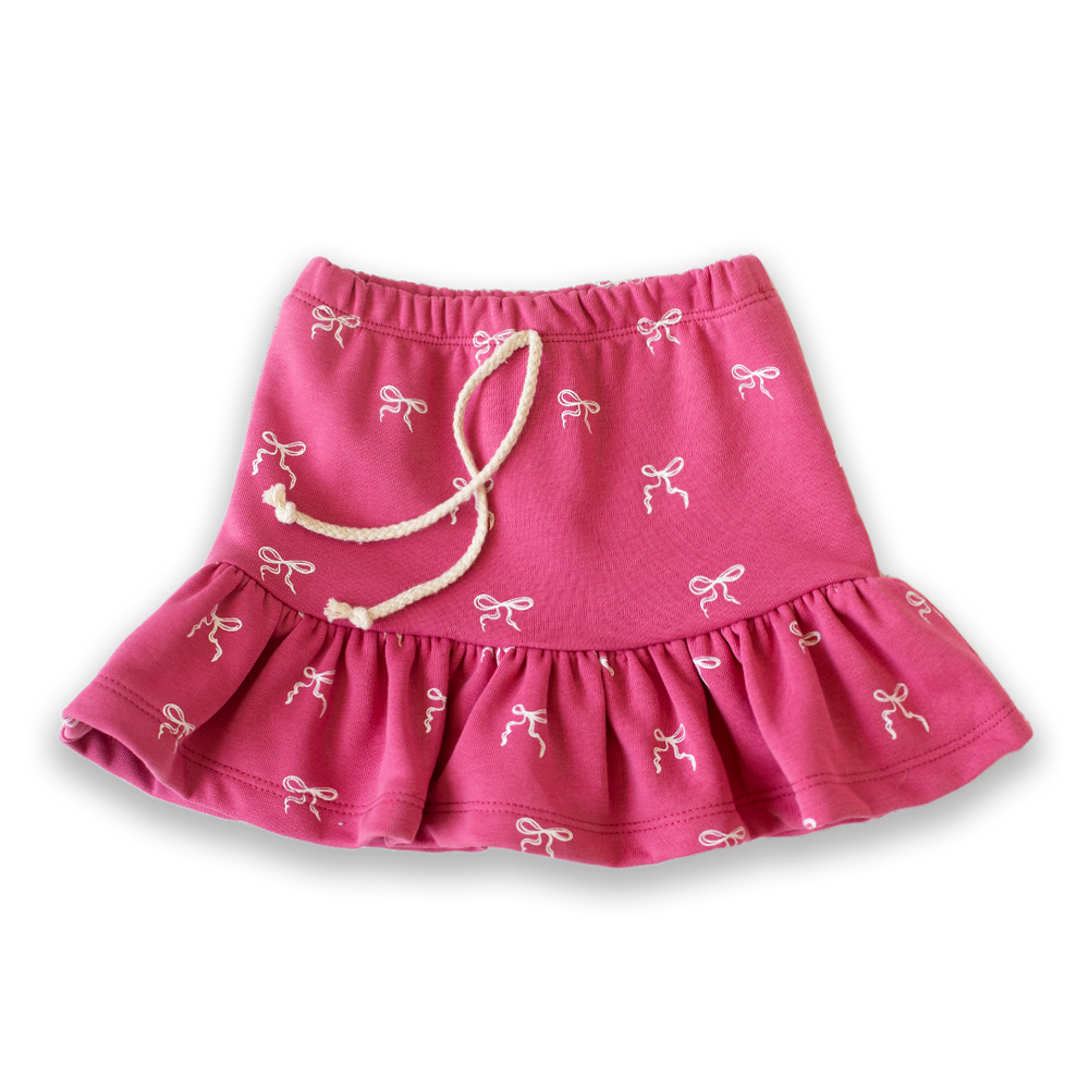 Posy Bow Print Tea Skort