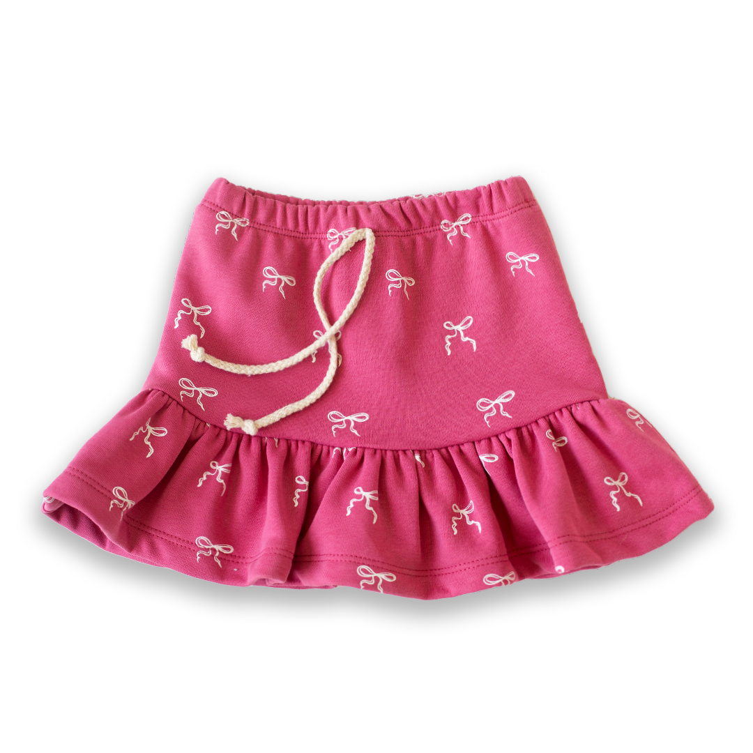 Posy Bow Print Tea Skort