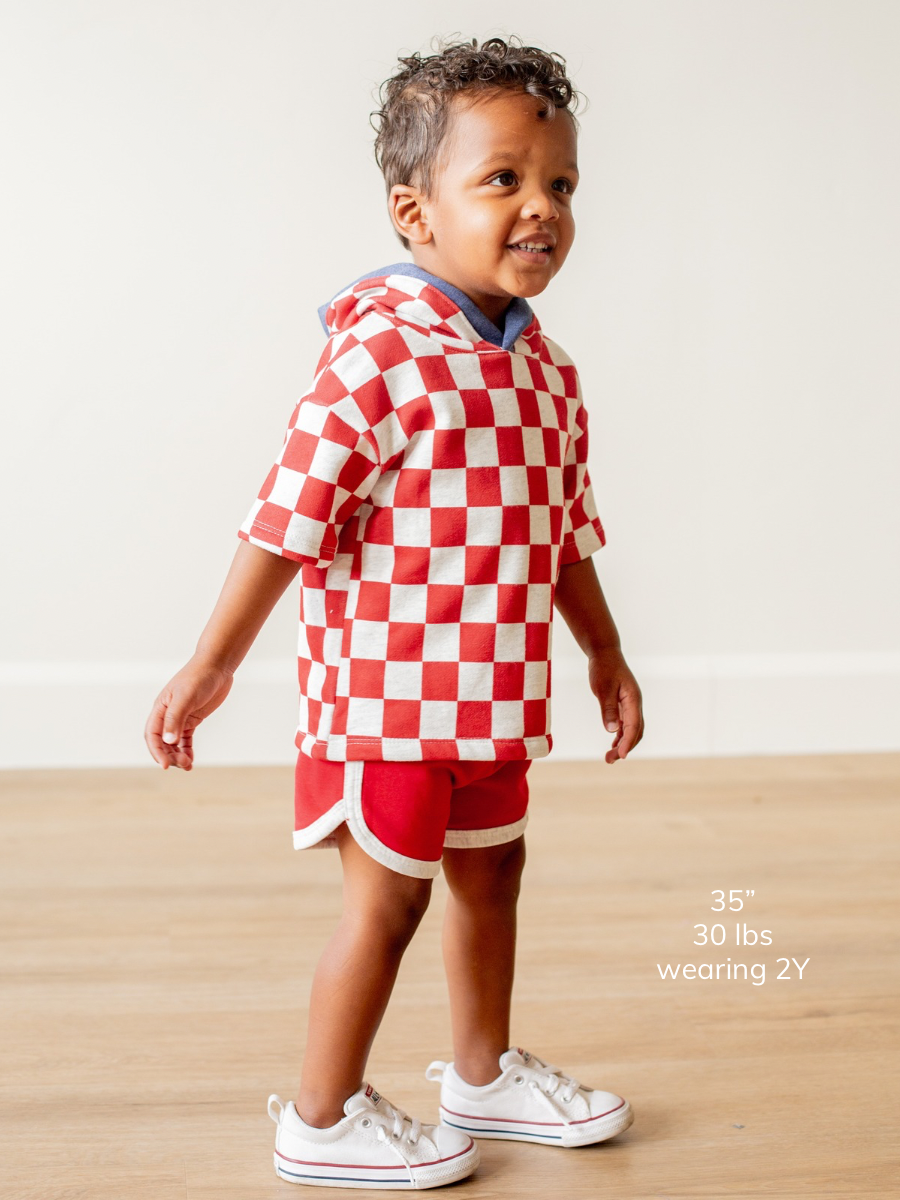 Valor Check Short Sleeve Hoodie