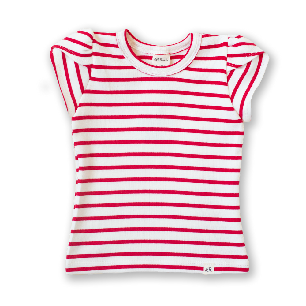 Valor Stripe Petal Sleeve Top