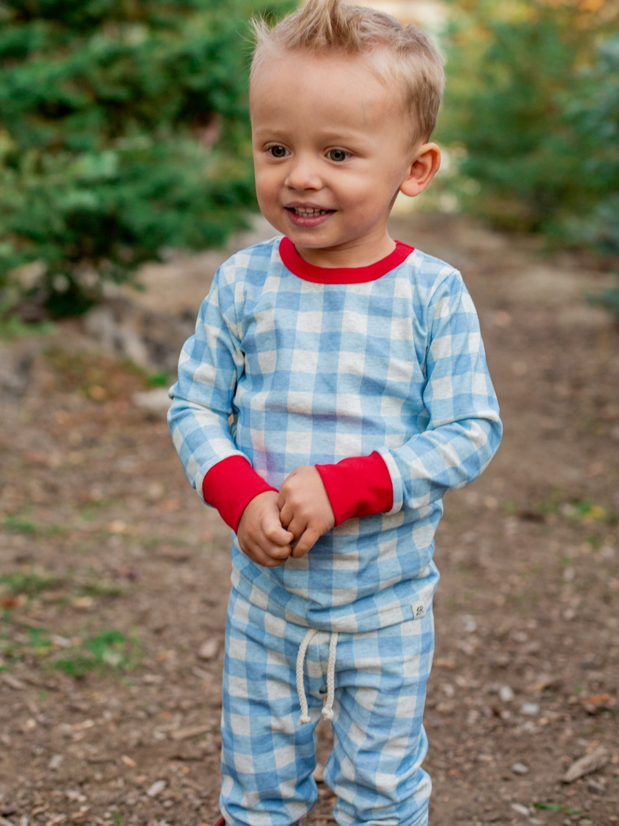 Blueberry Check Lounge Set