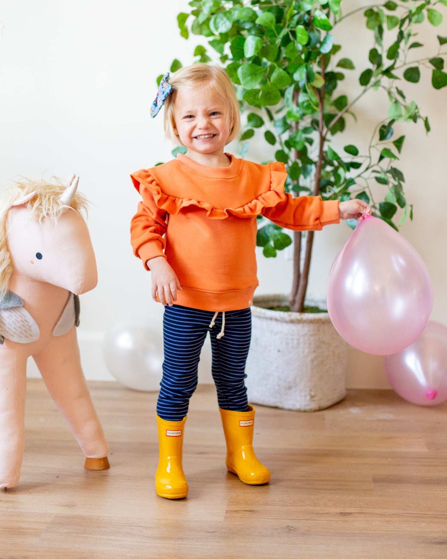 Clementine Drop Shoulder Ruffle Sweater