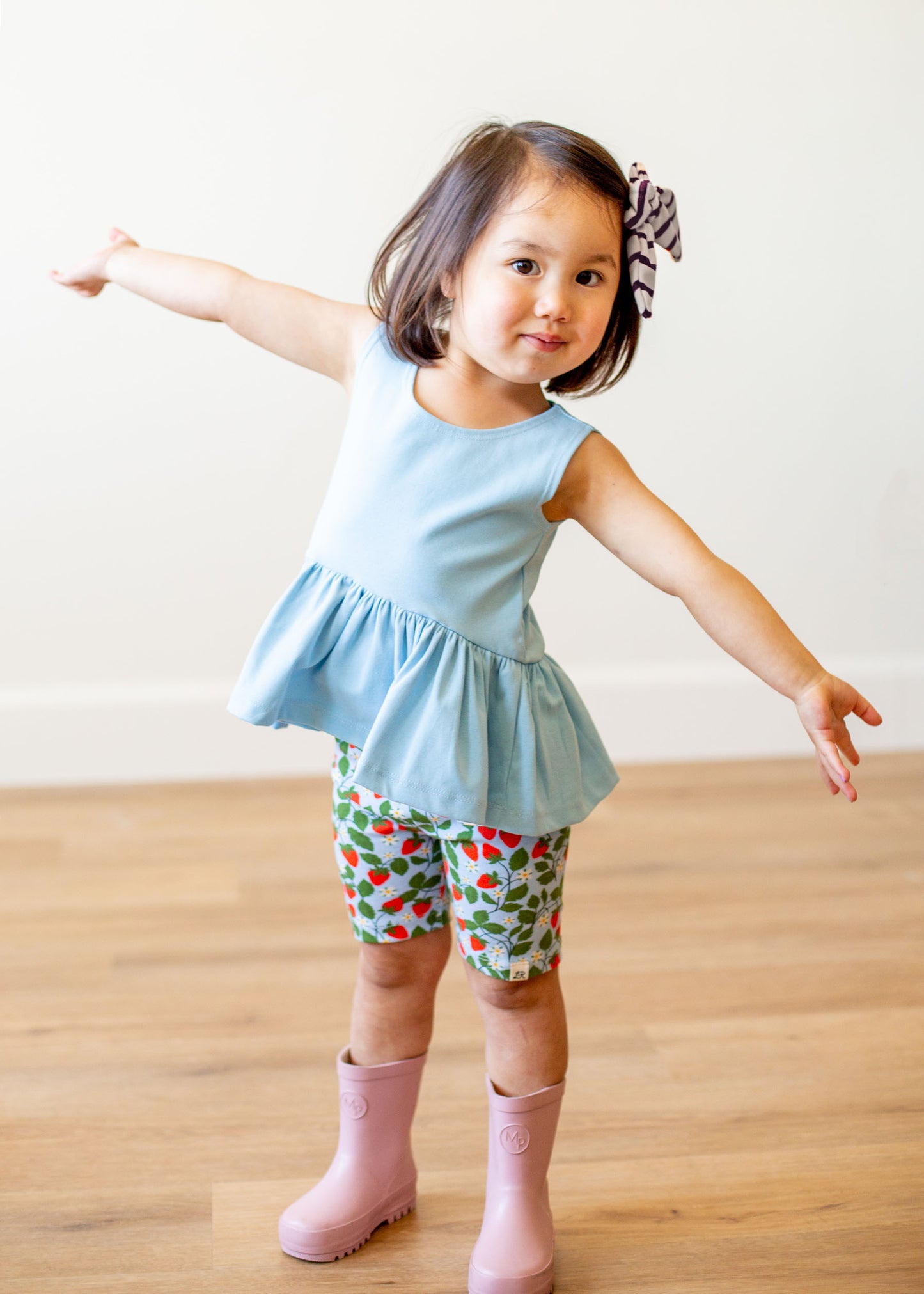 Strawberry Print Biker Shorts