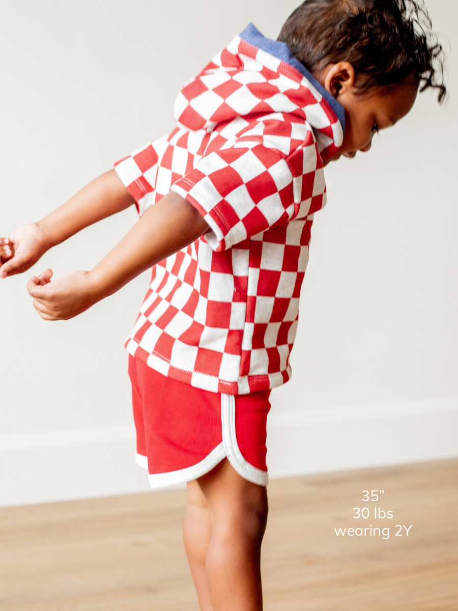Valor Check Short Sleeve Hoodie