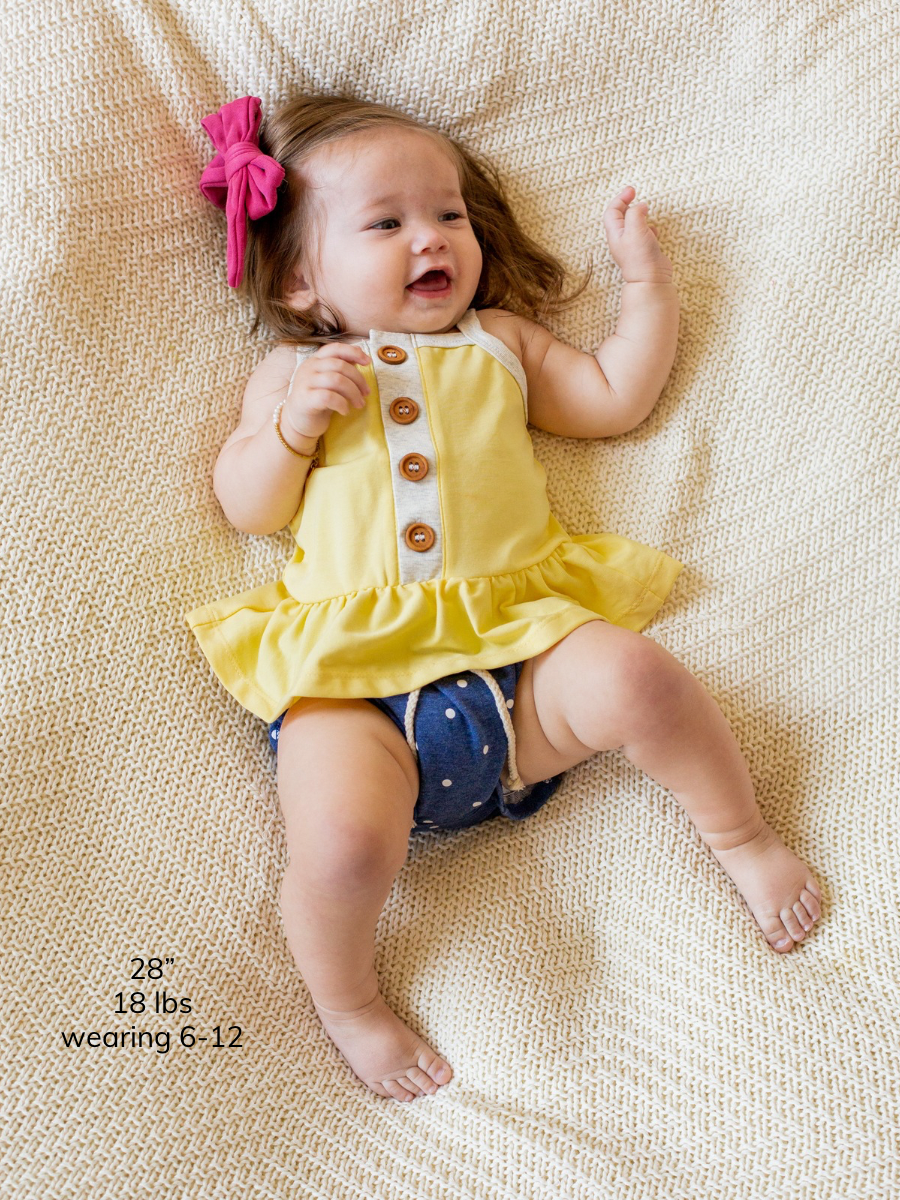 Meringue Button Peplum Tank