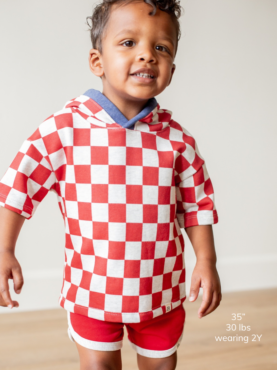 Valor Check Short Sleeve Hoodie