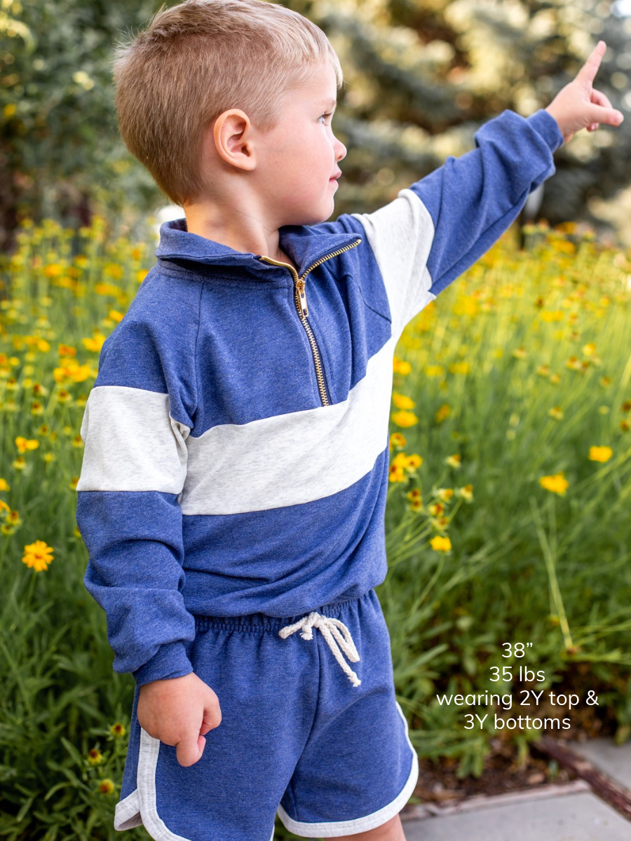Denim 1/4 Zip Pullover