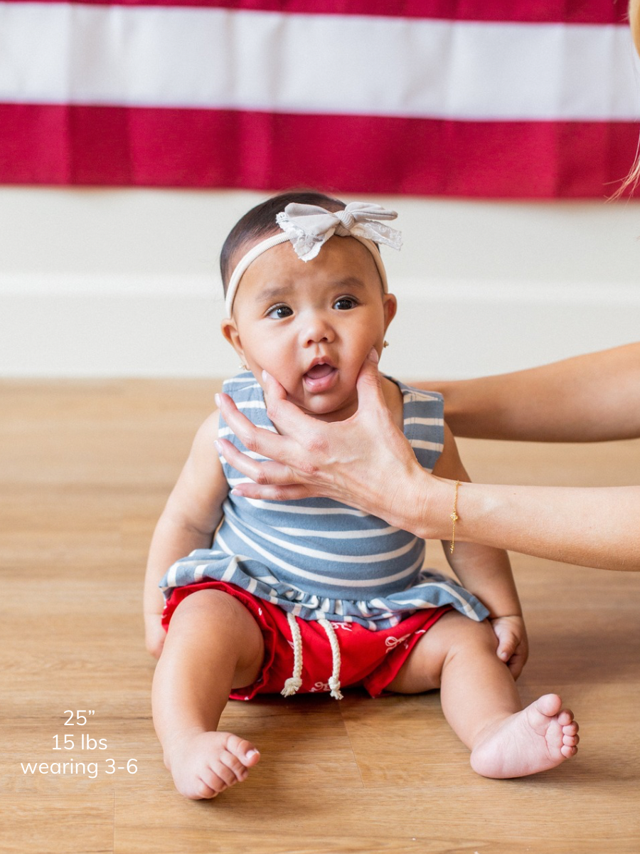 Carolina Blue Stripe Peplum