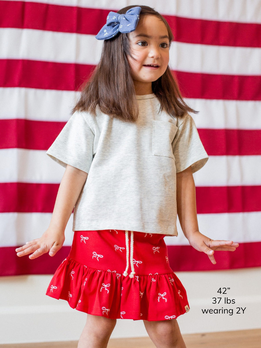Heritage Bow Print Tea Skort