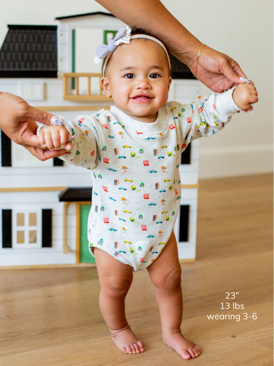 Car Long Sleeve Bubble Romper
